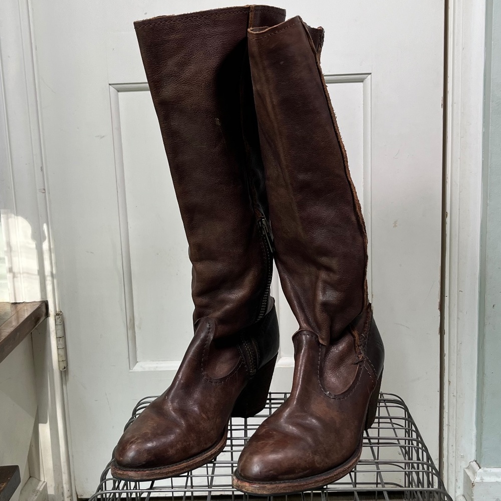 Frye Thigh Boots Stitched Melissa Boot